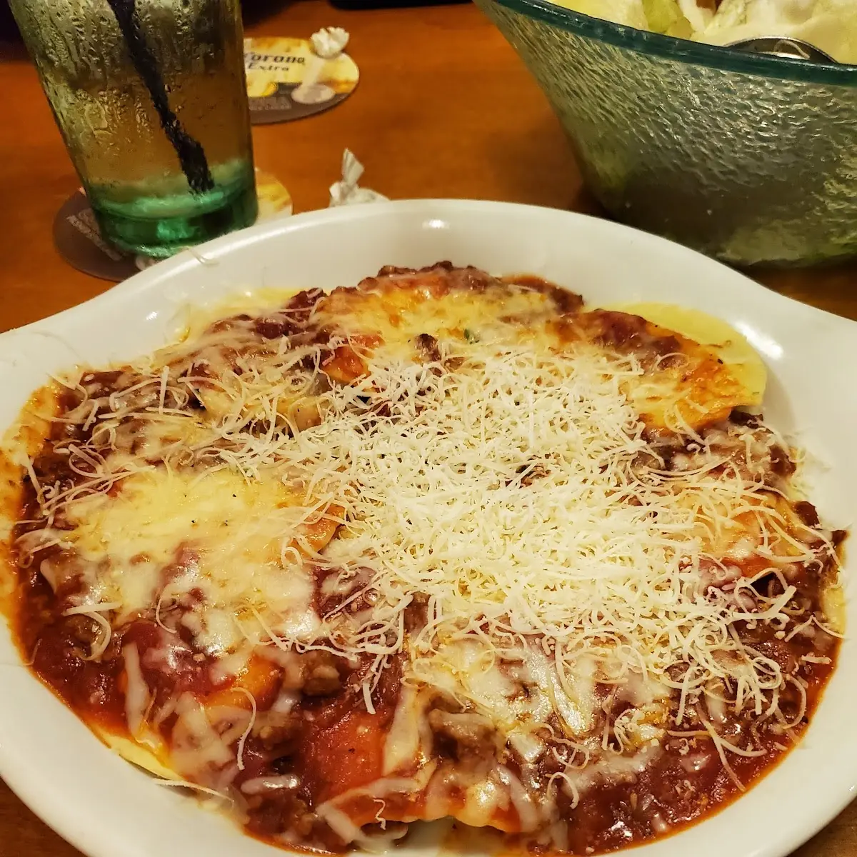 Cheese Ravioli with Meatsauce