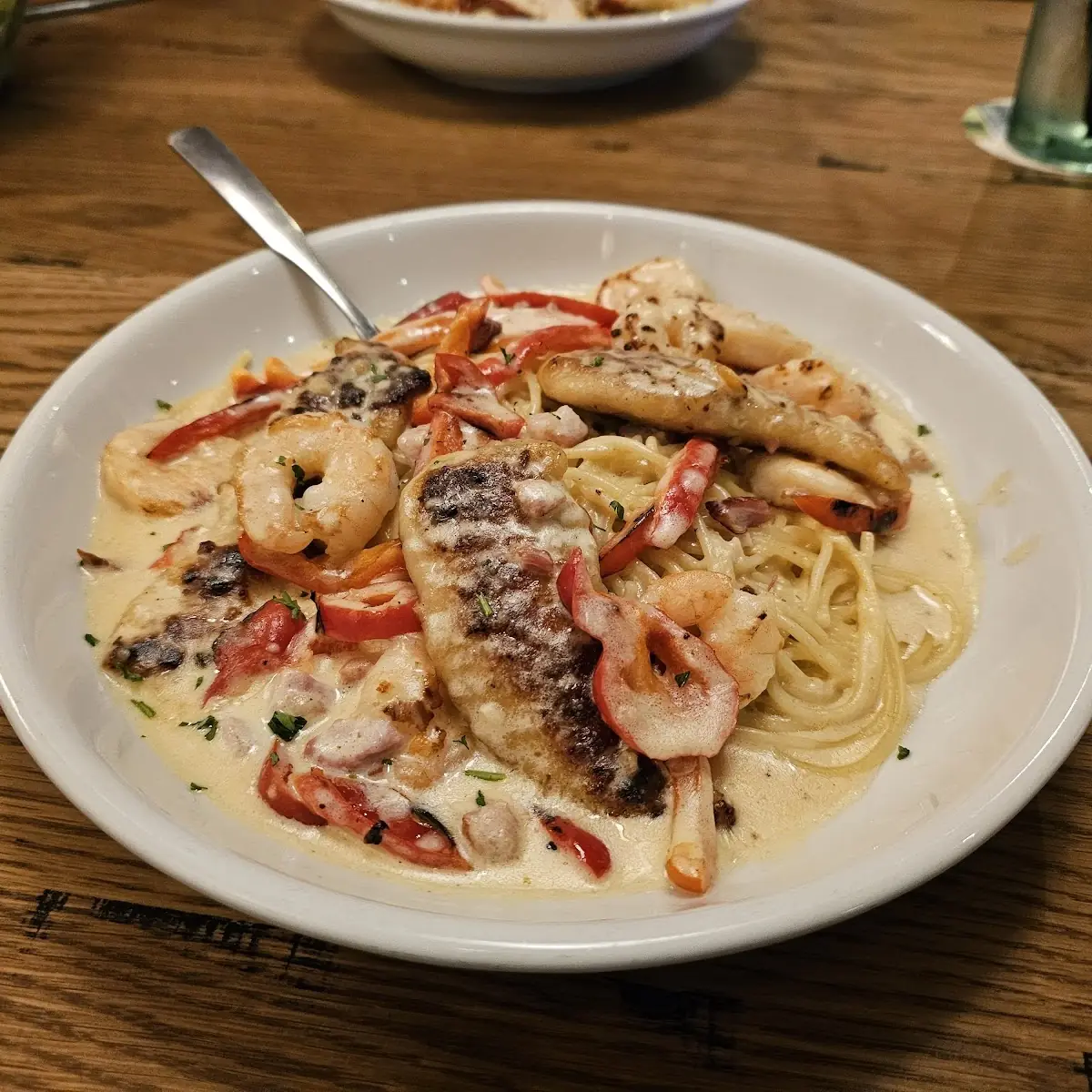 Chicken & Shrimp Carbonara