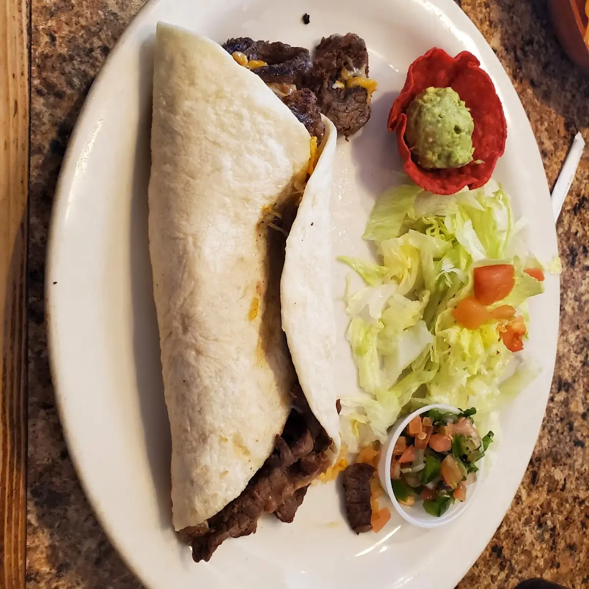 Carne Asada Burrito w Rice & Beans