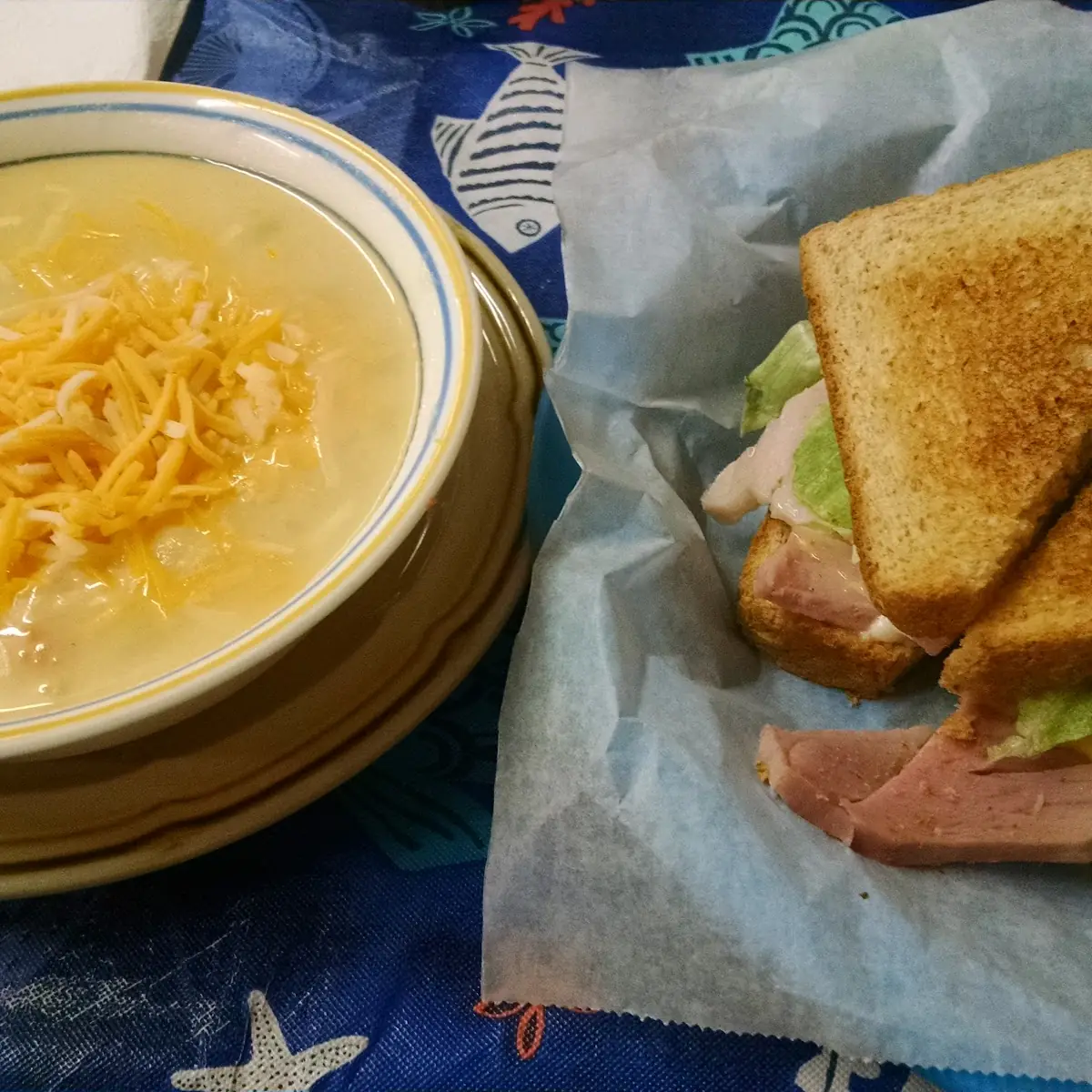 Hot Ham and Cheese Sandwich