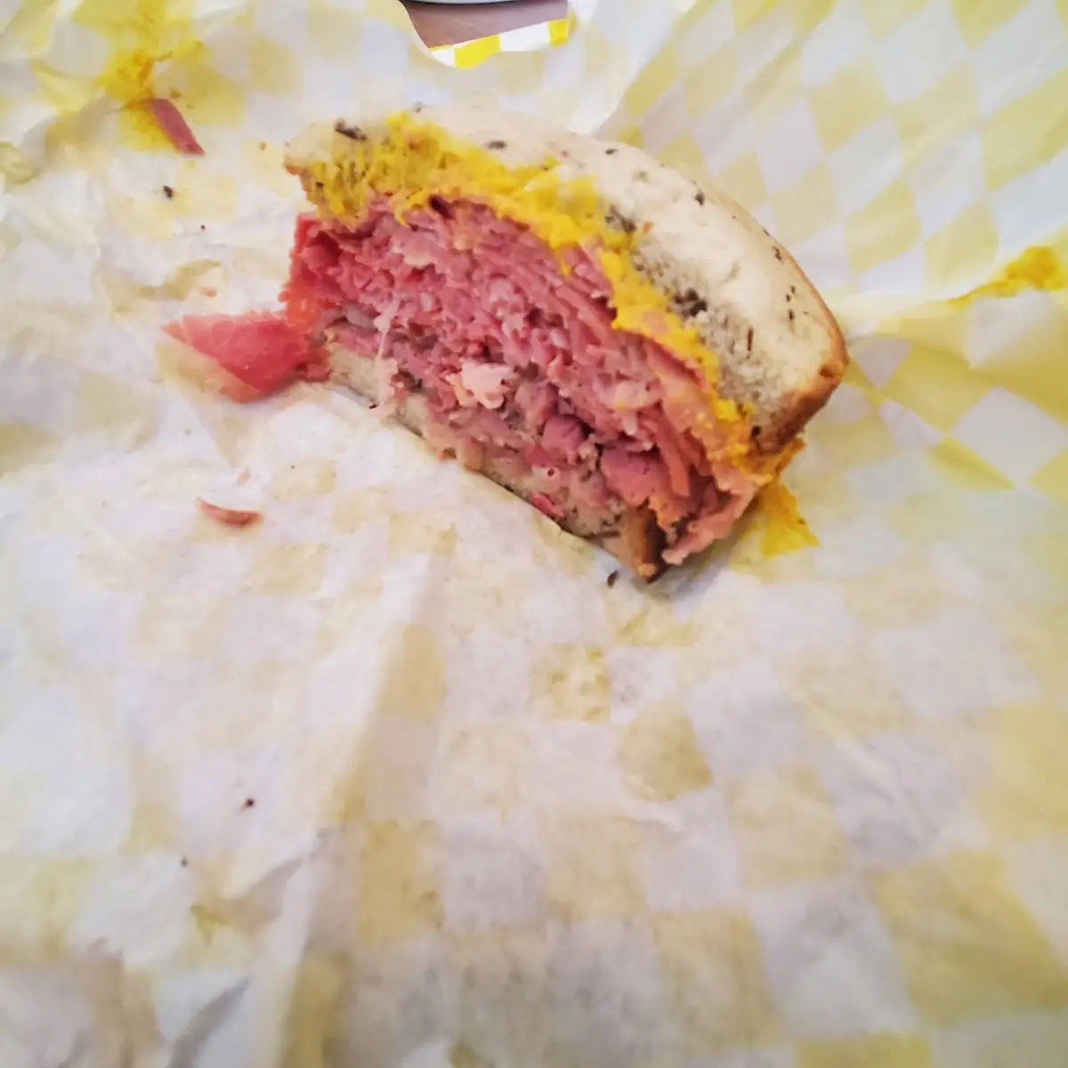 Ben Verene Corned Beef and Pastrami on Rye with Yellow Mustard