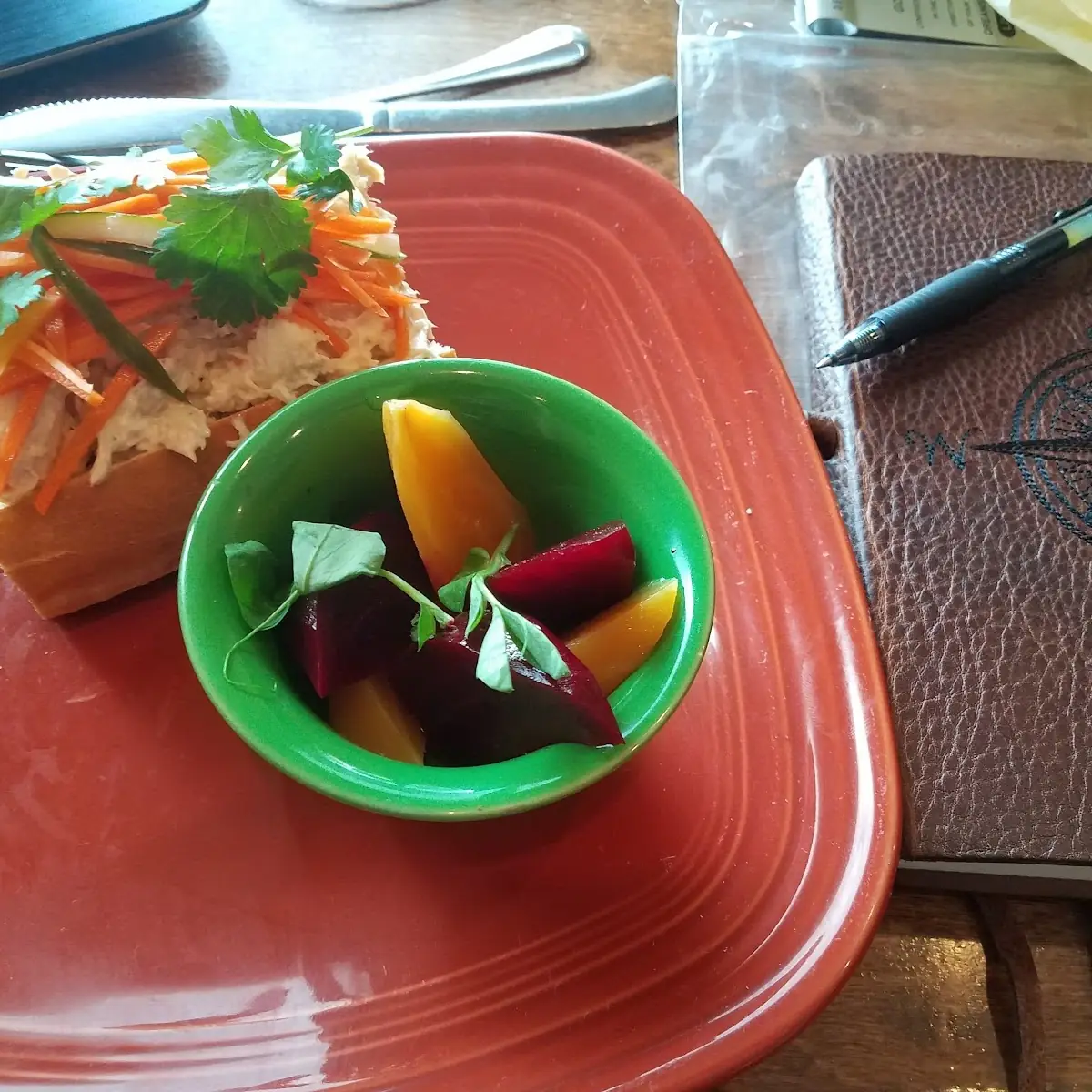 Chicken Sub and Side if Beets