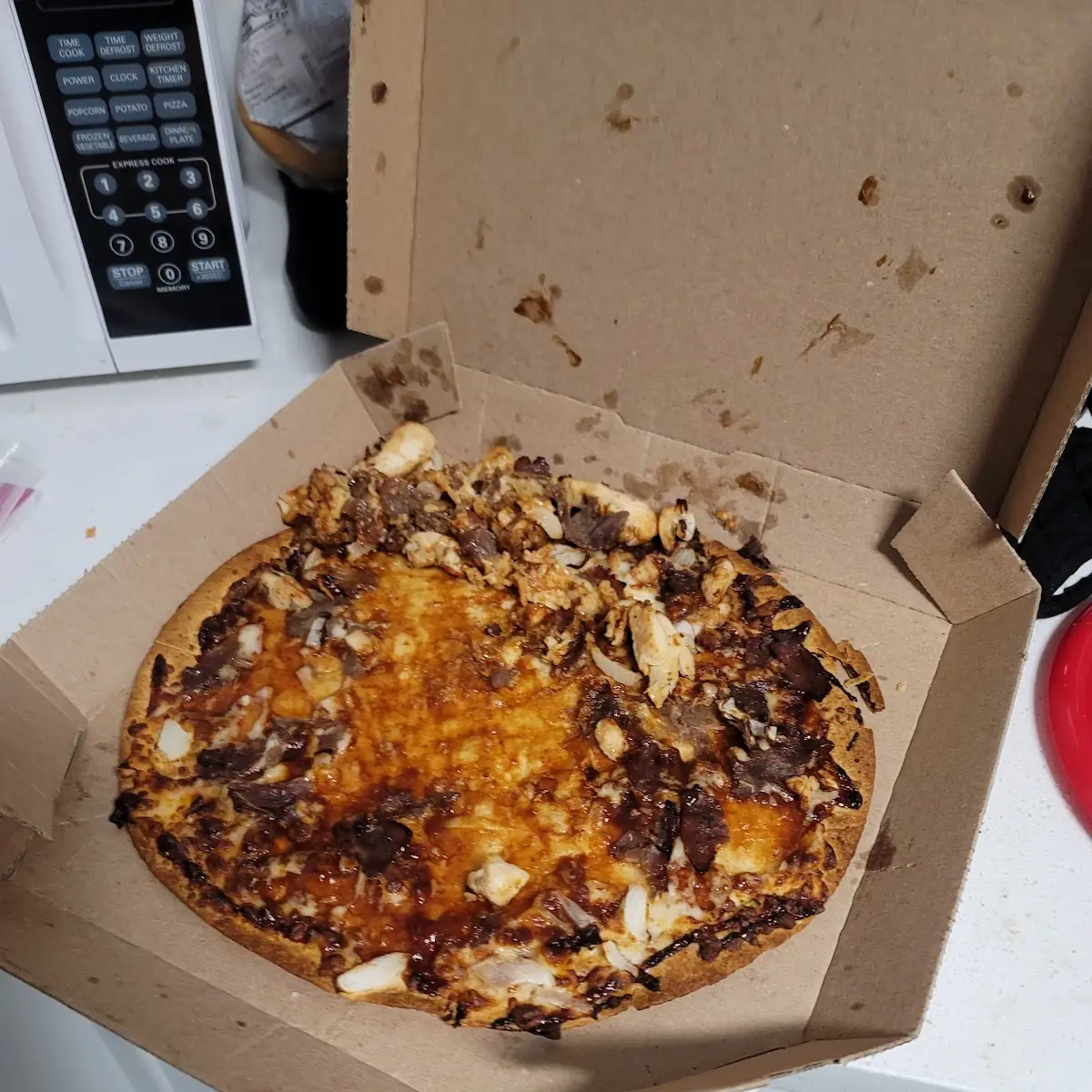 Thin Crust BBQ Chicken Pizza Steak