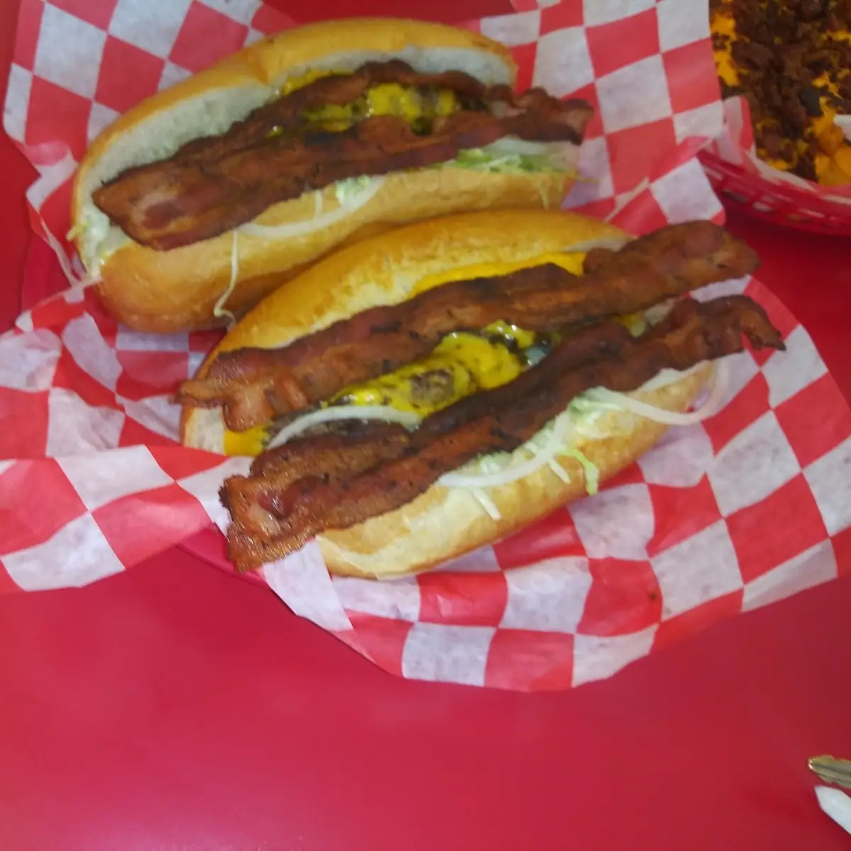 Burger Submarine Sandwich with Bacon