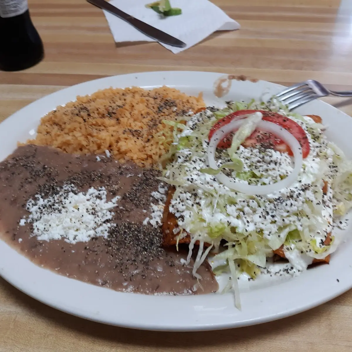 Chicken Burrito and Enchilada