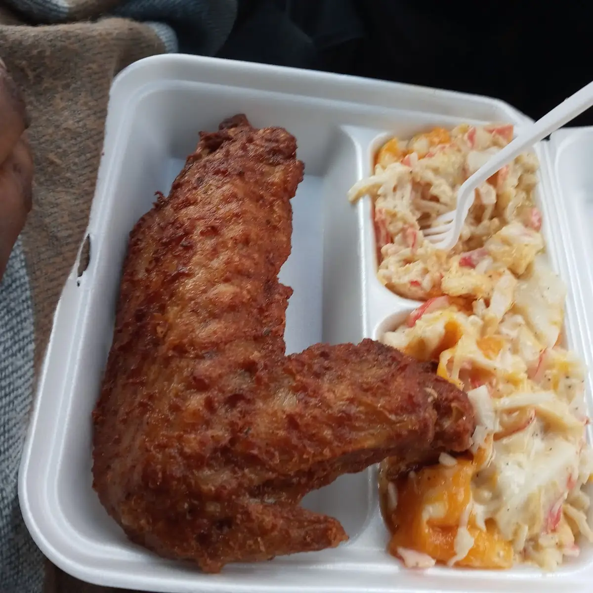 Crab Casserole with Fried Turkey Wings