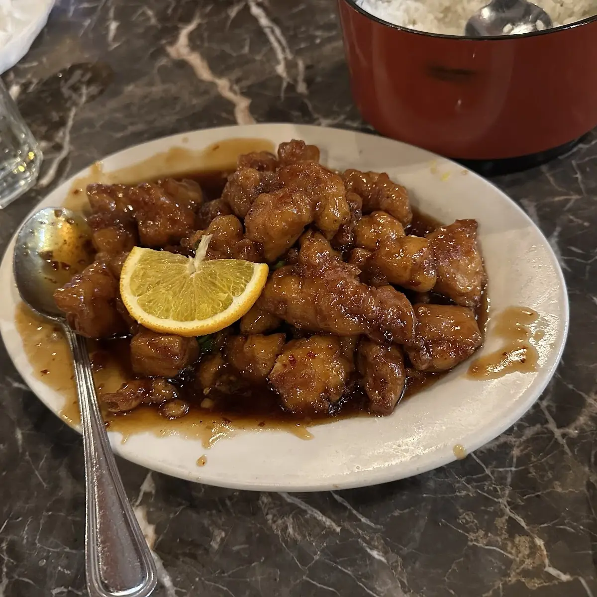 Orange Chicken with Black Pepper Sauce