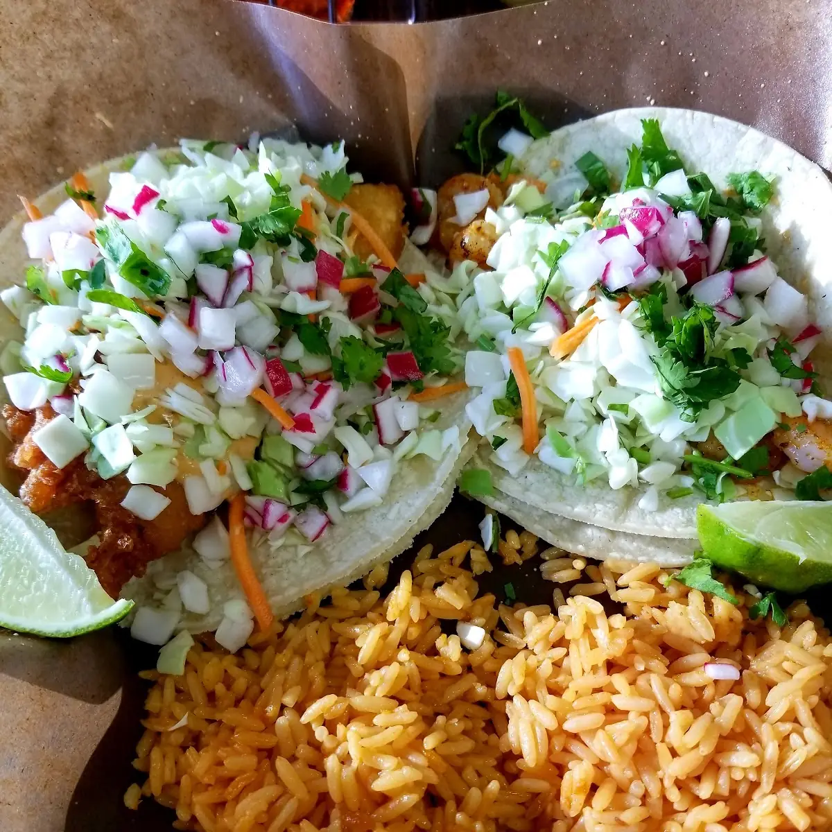 Beer Battered Fish and Shrimp Tacos