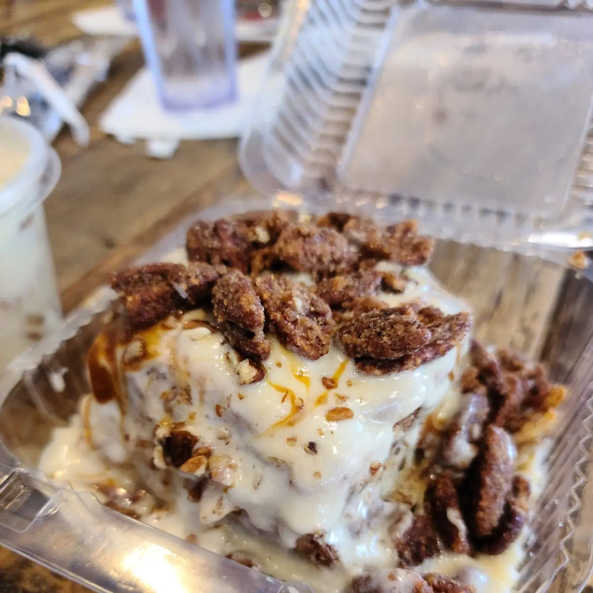 Salted Caramel Praline Cinnamon Roll