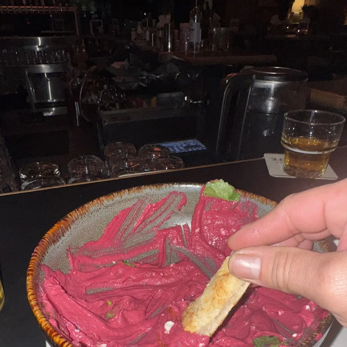 Hummus and Pizza Bread