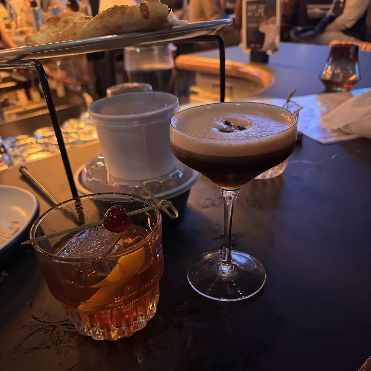 Old Fashioned and Expresso Martini