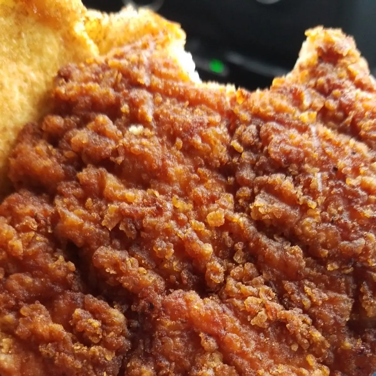 Burnt Chicken Sandwich Cooked in Old Grease