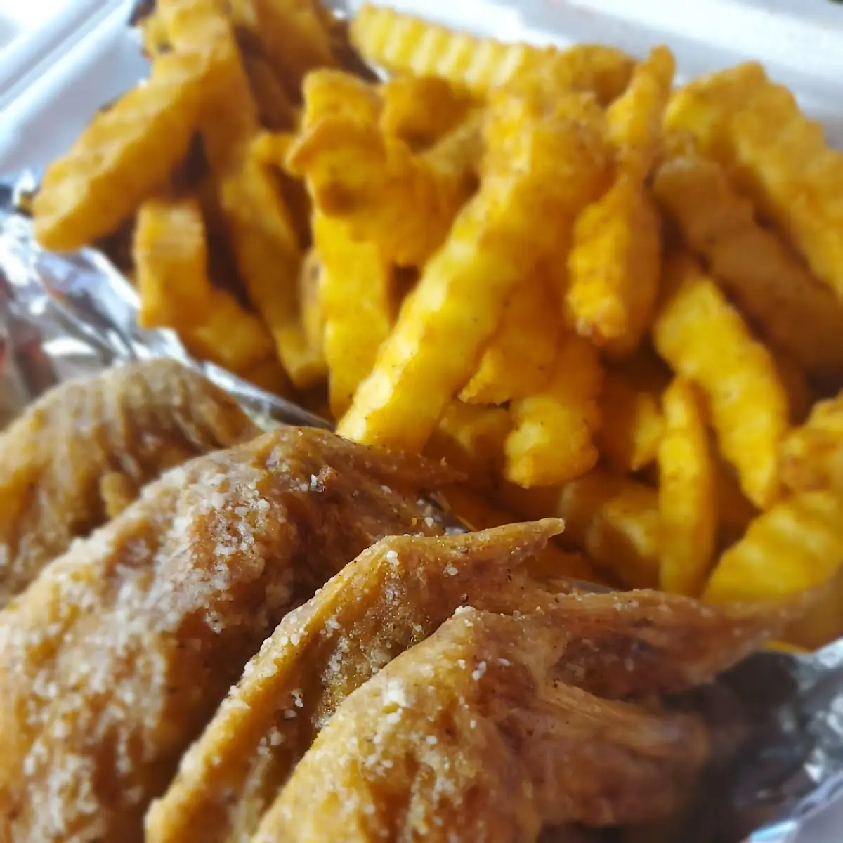 Garlic Parmesan Wings & Fries