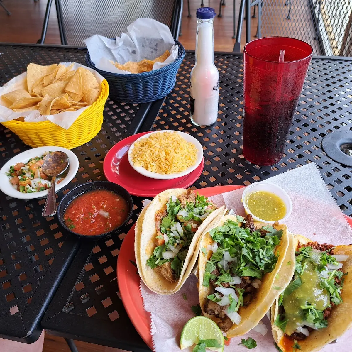 Azteca Style Tacos Barbacoa Carne Asada Carnitas