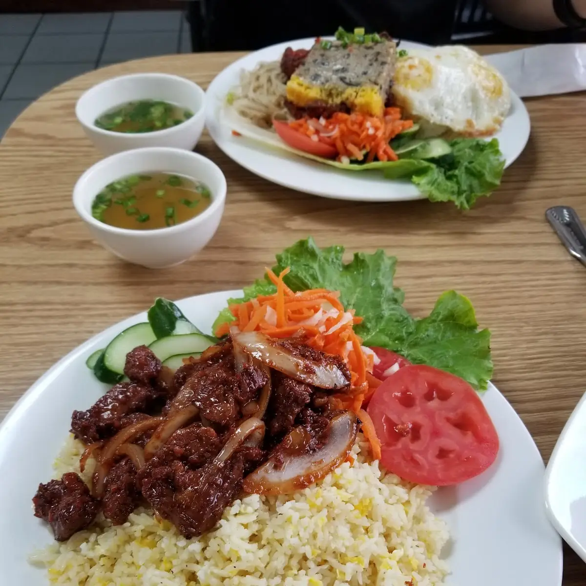 Vietnamese Style Fried Rice with Marinated Beef Chunks