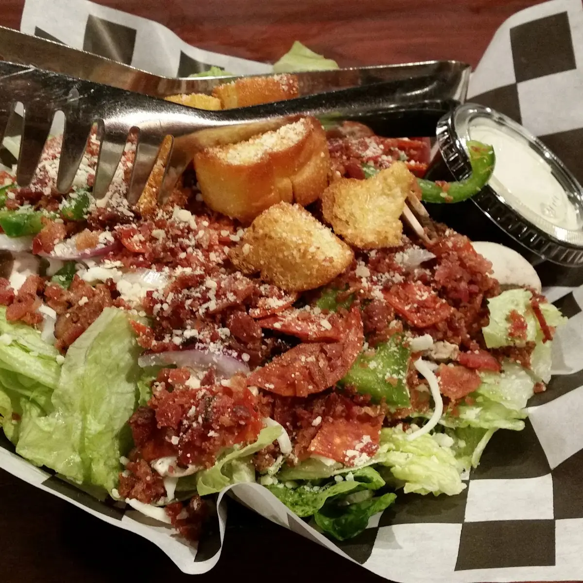 Garden Salad with Blue Cheese Dressing