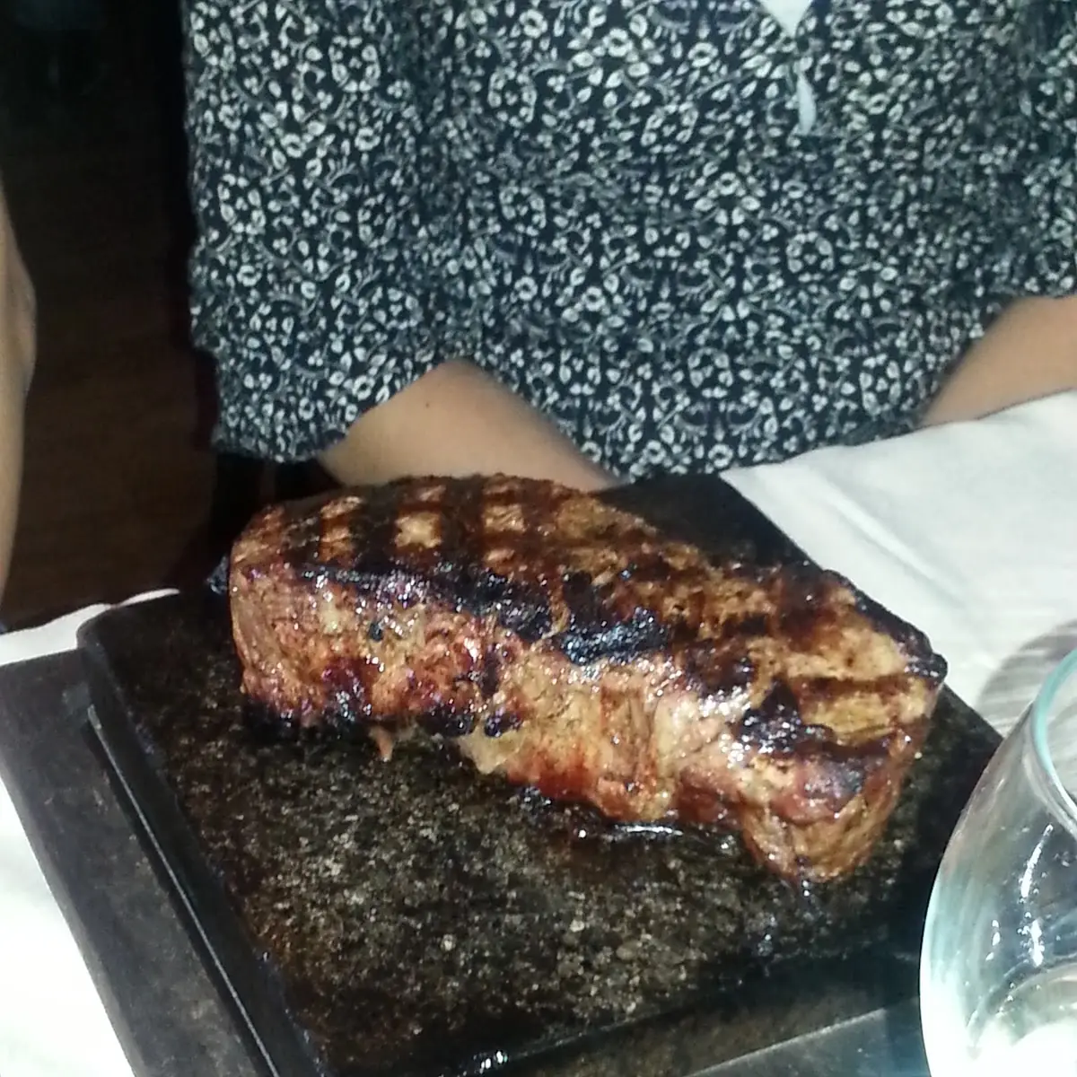 12 Oz Sirloin Steak on a Salted Pan