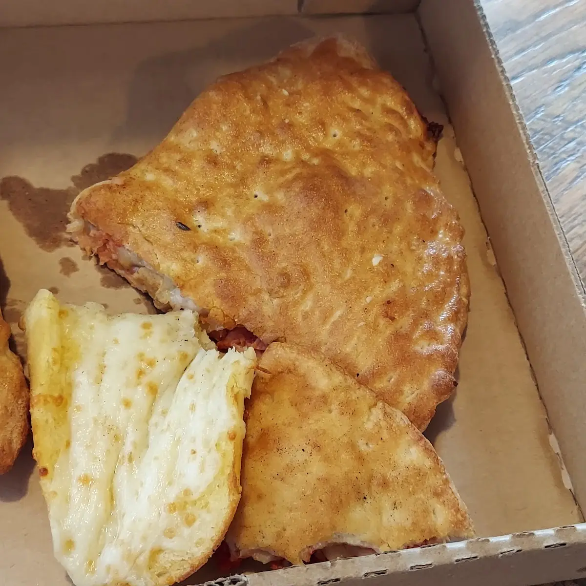 Calzone and Garlic Cheese Bread
