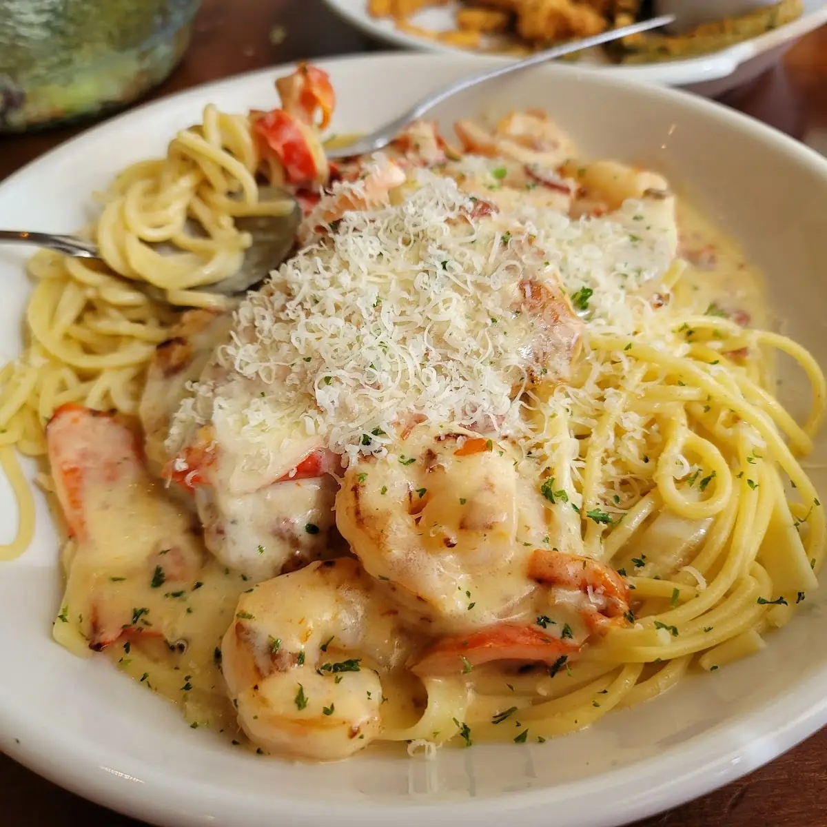Chicken E Shrimp Carbonara