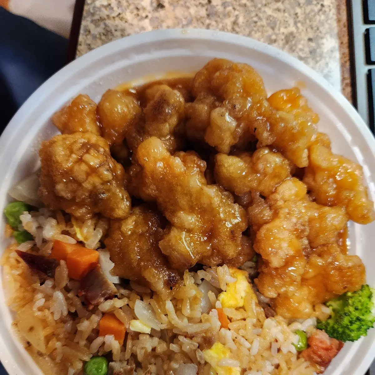 Orange Chicken with Pork Fried Rice