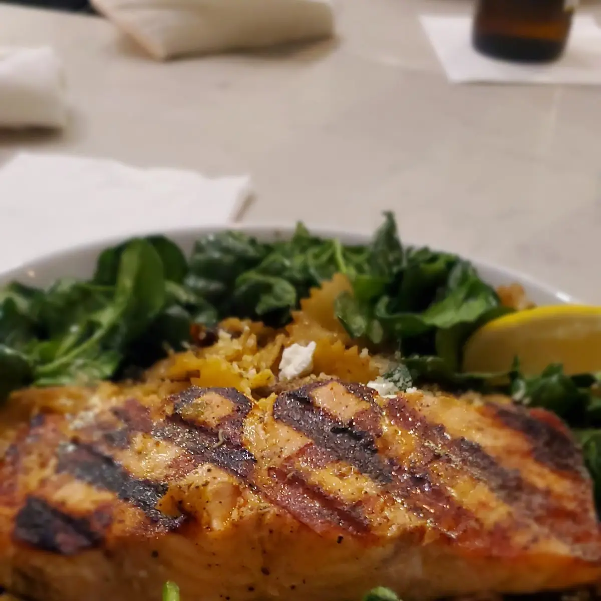 Date Night Pasta with Salmon Fillet