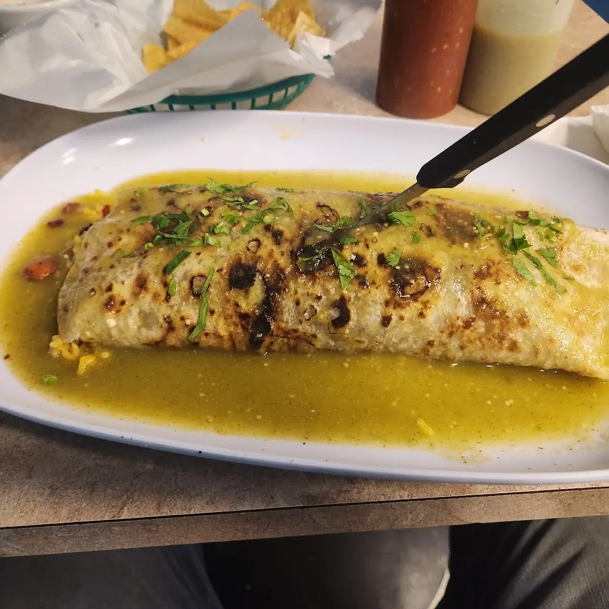 Al Pastor Burrito Verde