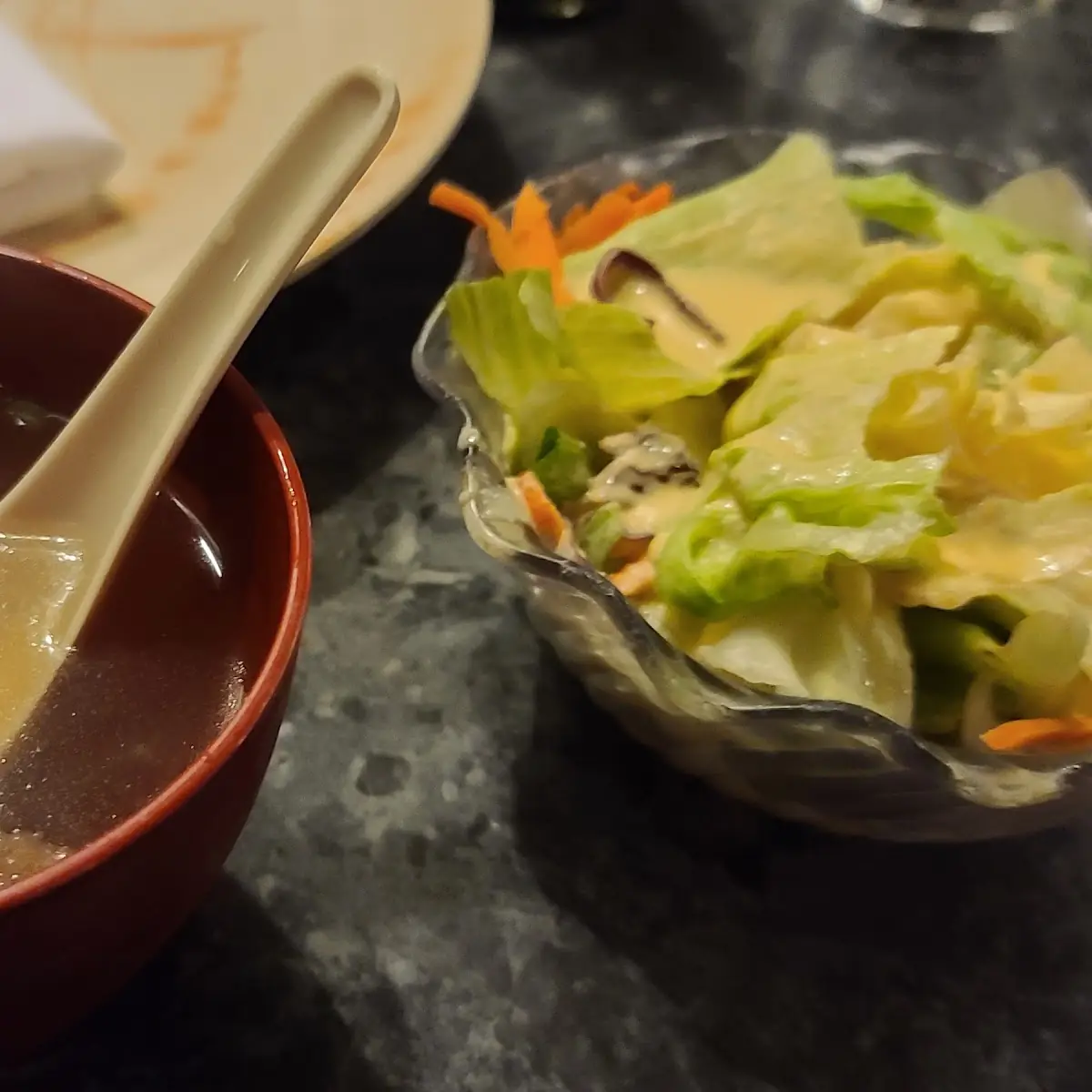 Miso Soup and Salad
