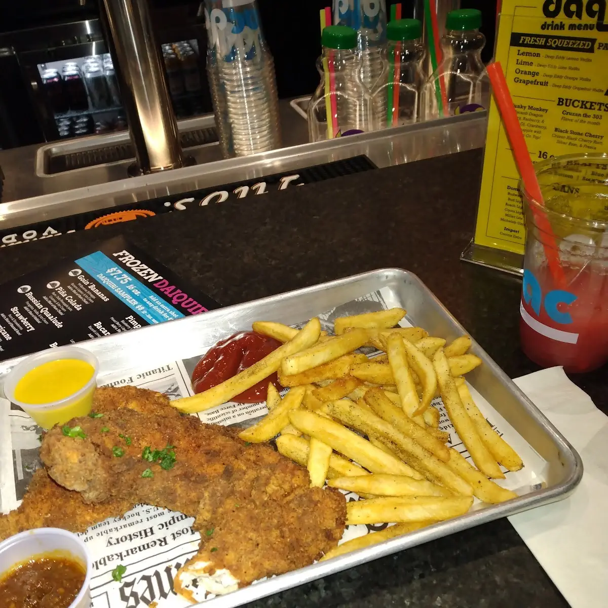 Crispy Chicken Basket with Black Pepper Fries