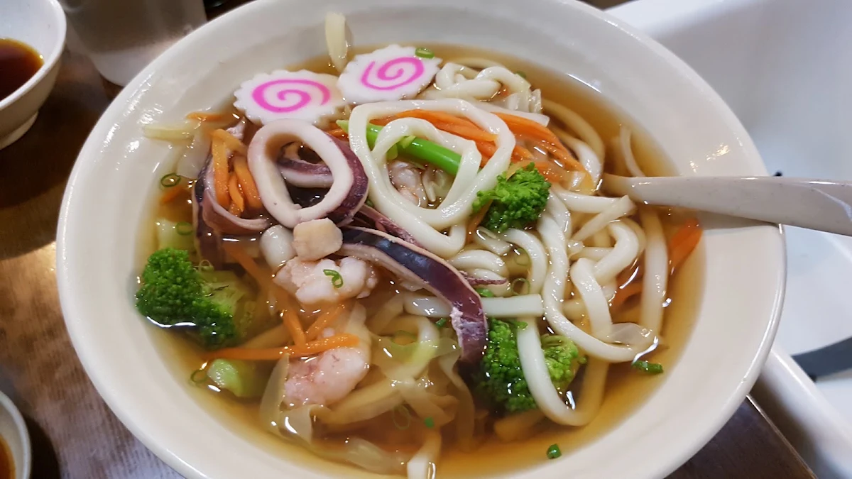 Seafood Udon in Soup