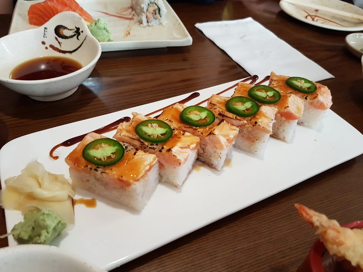 Wild Salmon Oshi Roll