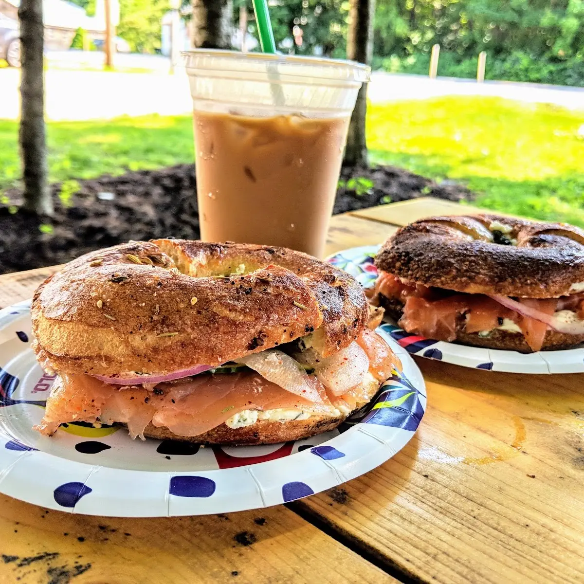 Bagel with Cream Cheese with Salmon