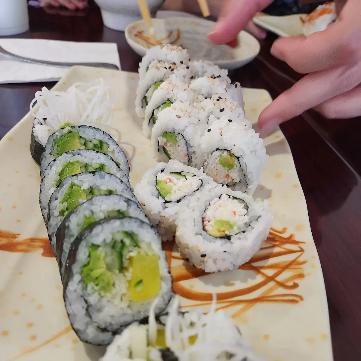 California Roll and Vegetable Roll