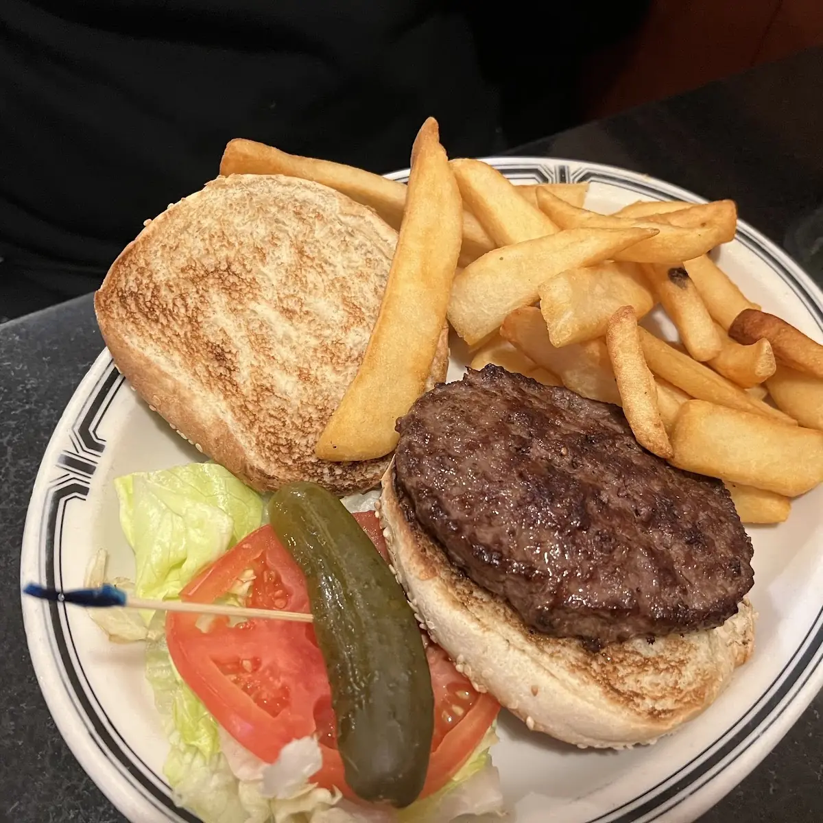 Cheeseburger Deluxe with Avocado Slices