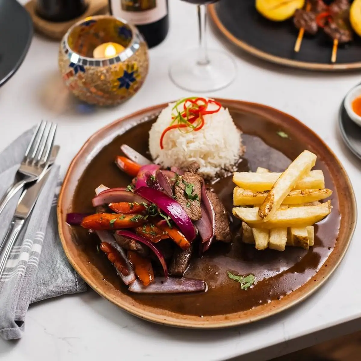Lomo Saltado Ribeye Steak