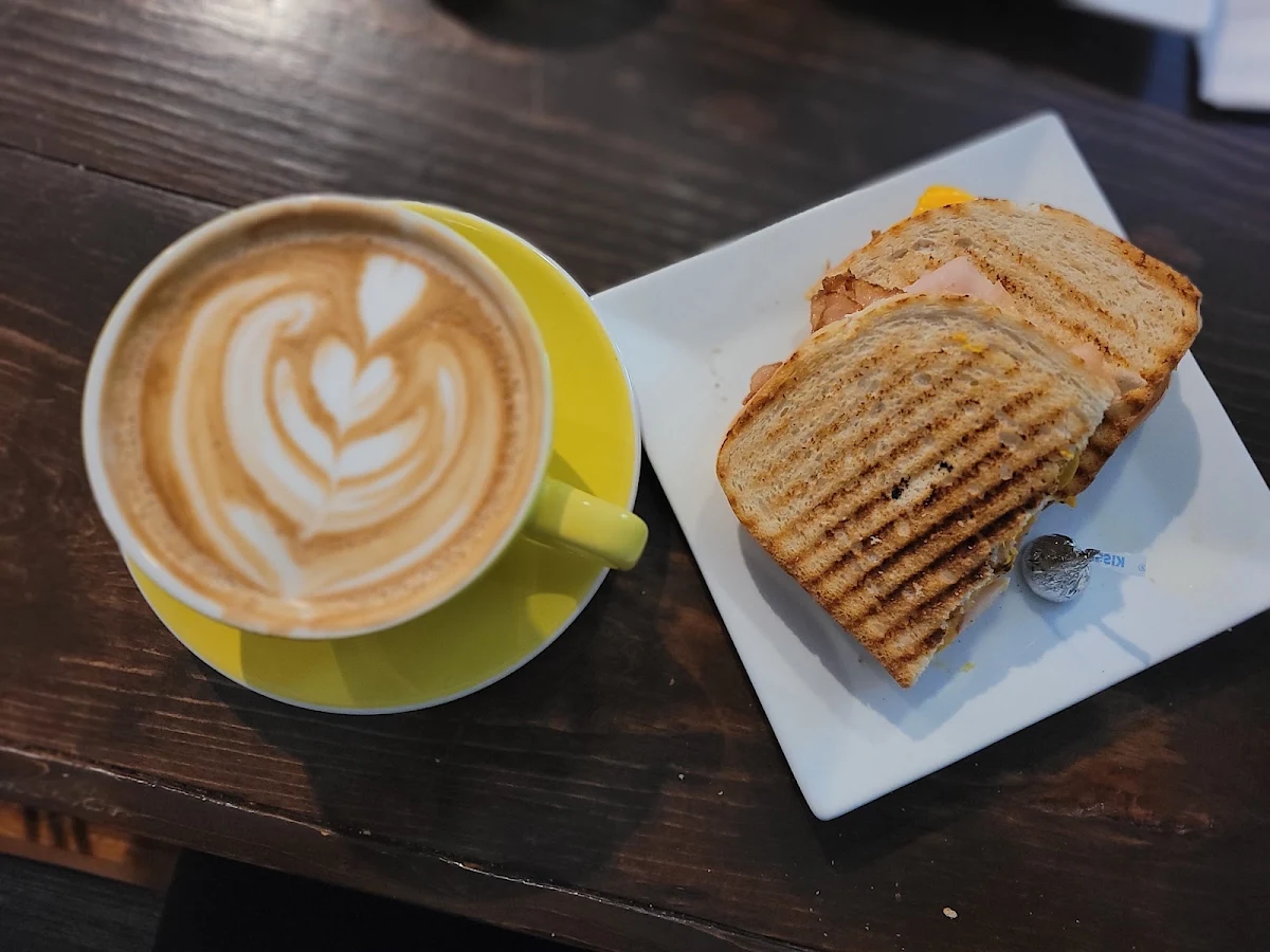 Turkey Bacon and Tomato with a Lavender Mint Coffee