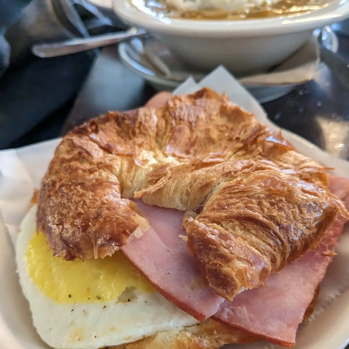 Ham Egg and Cheese Croissant