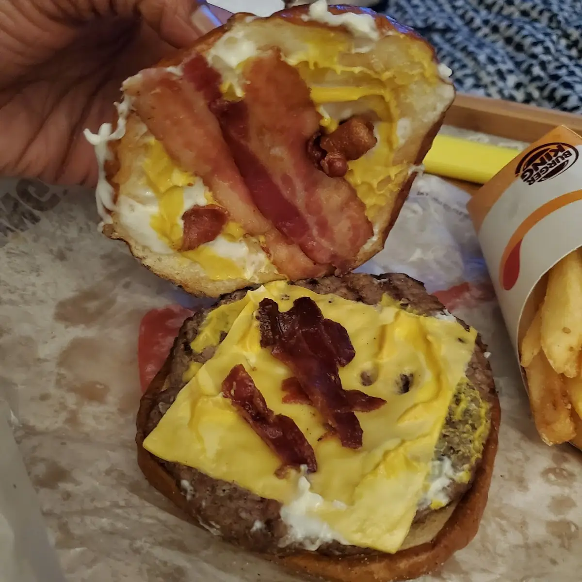 A Sad Bacon Cheese Burger