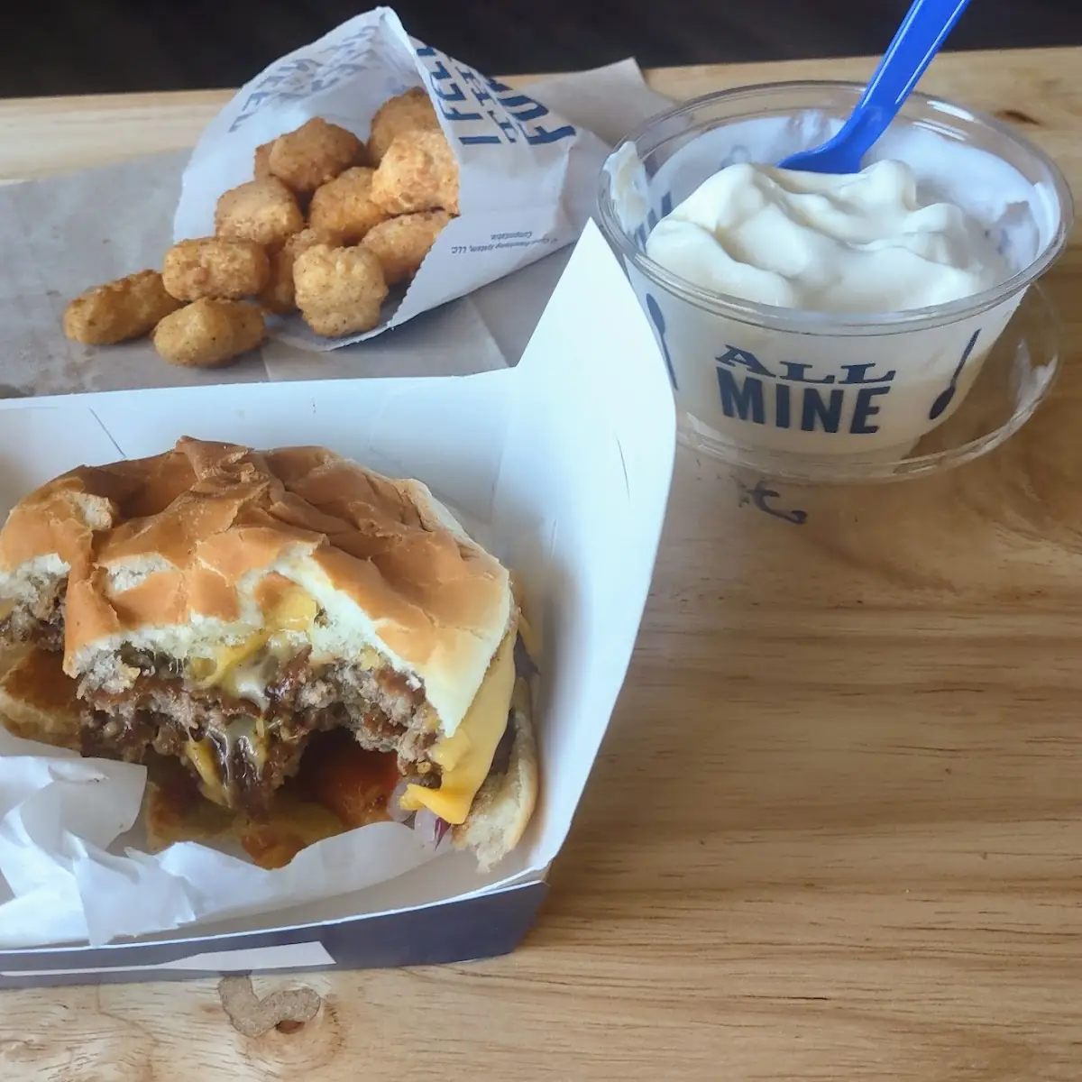 Double Butter Burger Cheese Curds Frozen Custard