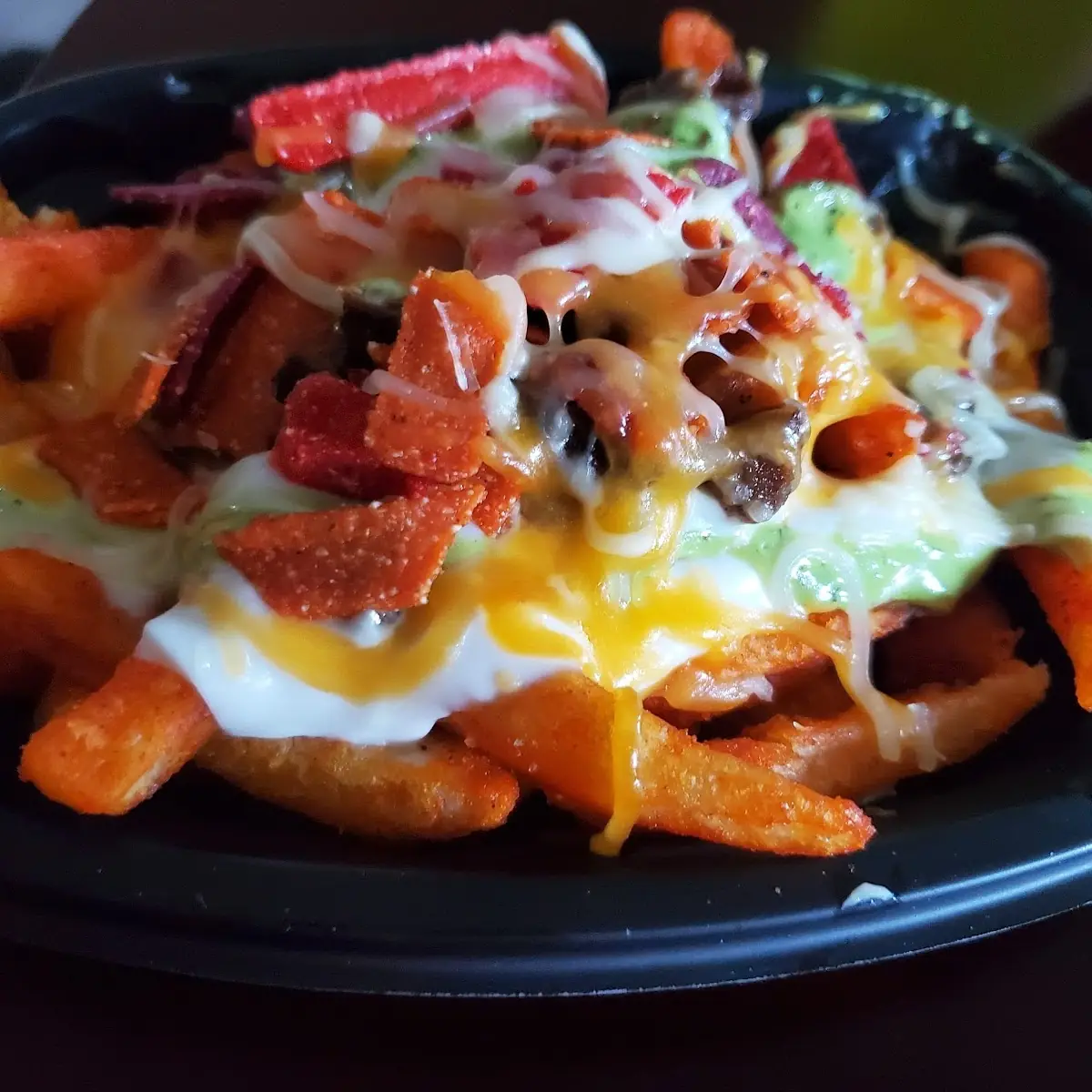 Steak Chile Verde Nacho Fries
