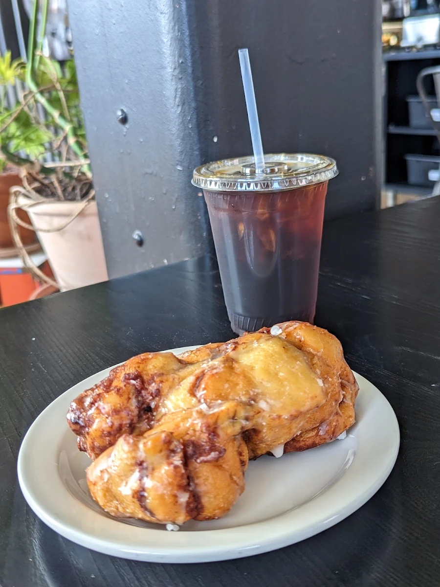 Apple Fritter and Cold Brew
