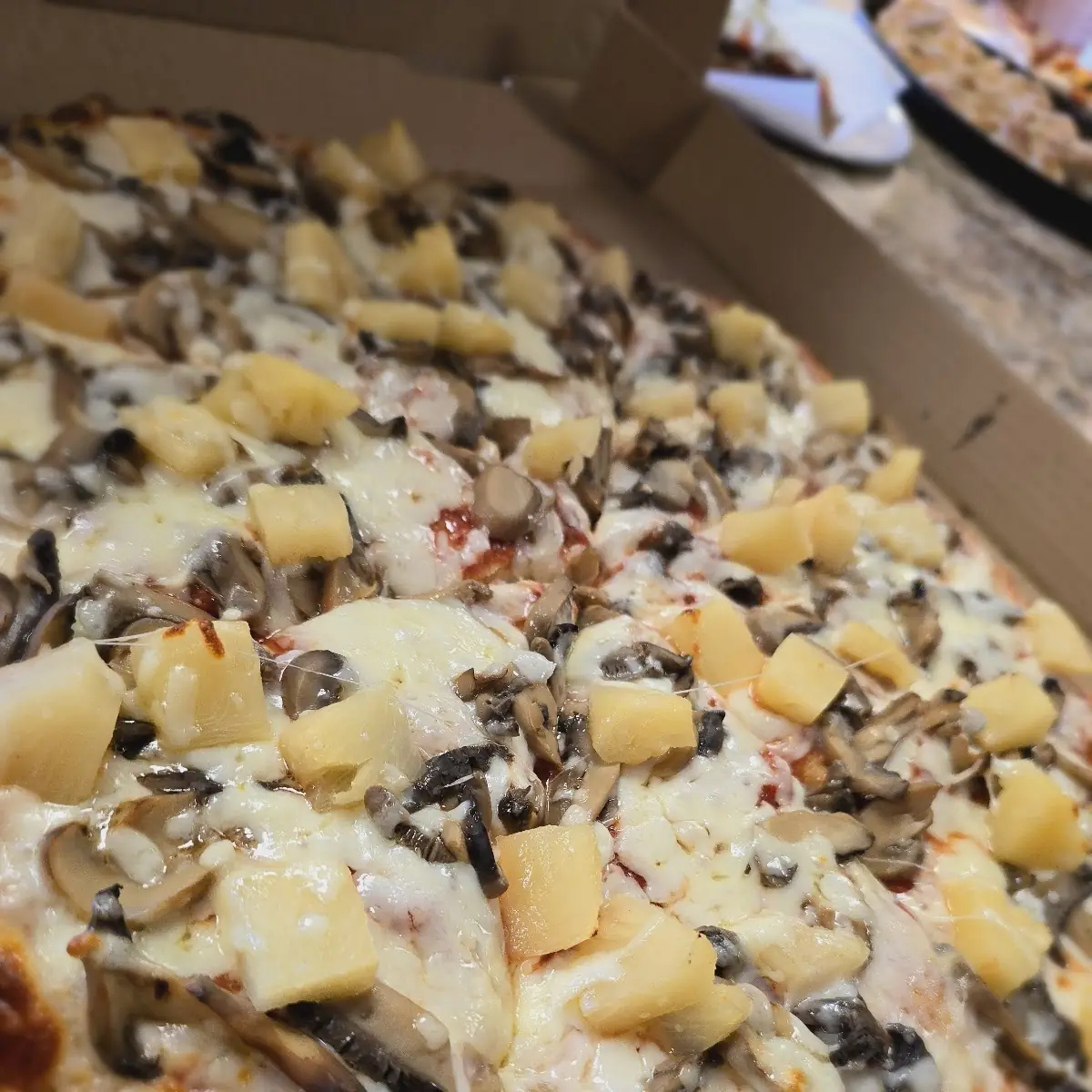 Pineapple Mushroom Pizza