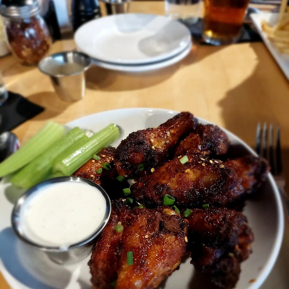 Buffalo Wings with Celery Sticks