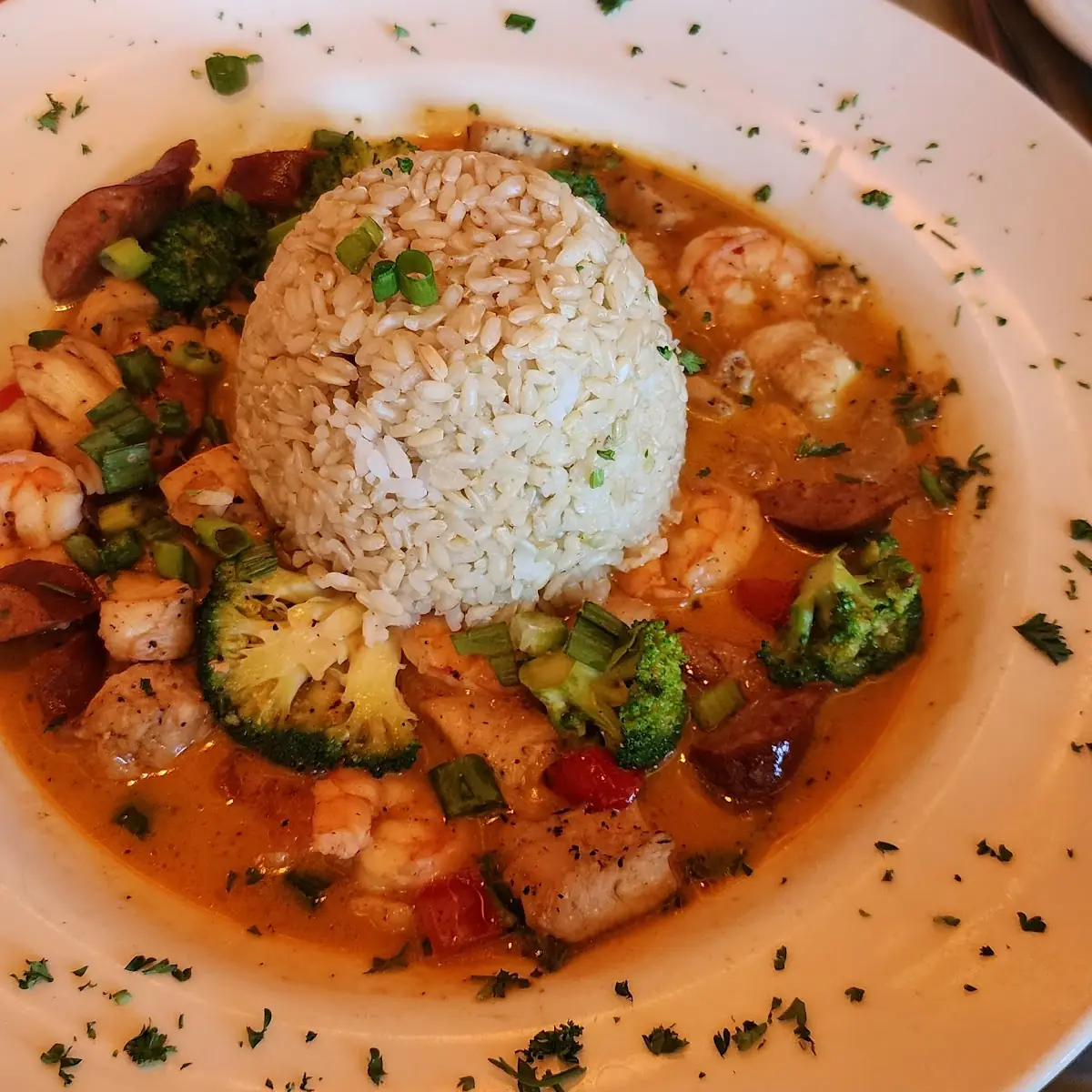 Shrimp and Chicken Gumbo w Brown Rice