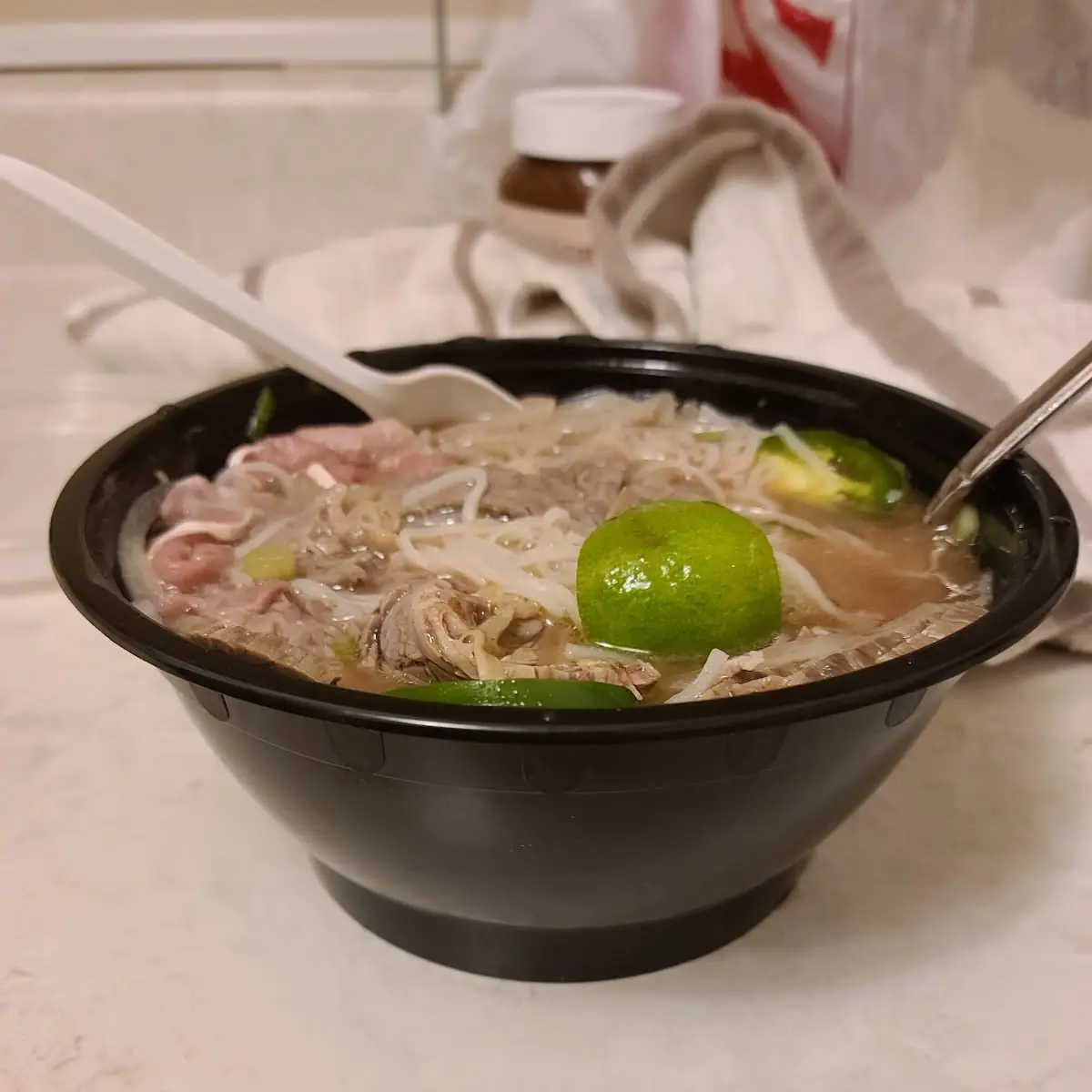 Medium-Rare Flank Steak Pho