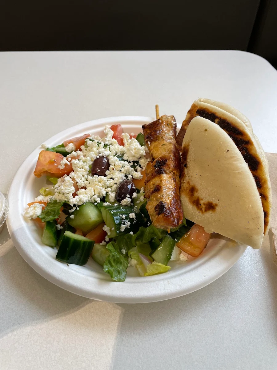 Greek Salad with Chicken Pita, OPA! of Greece Orchard Park