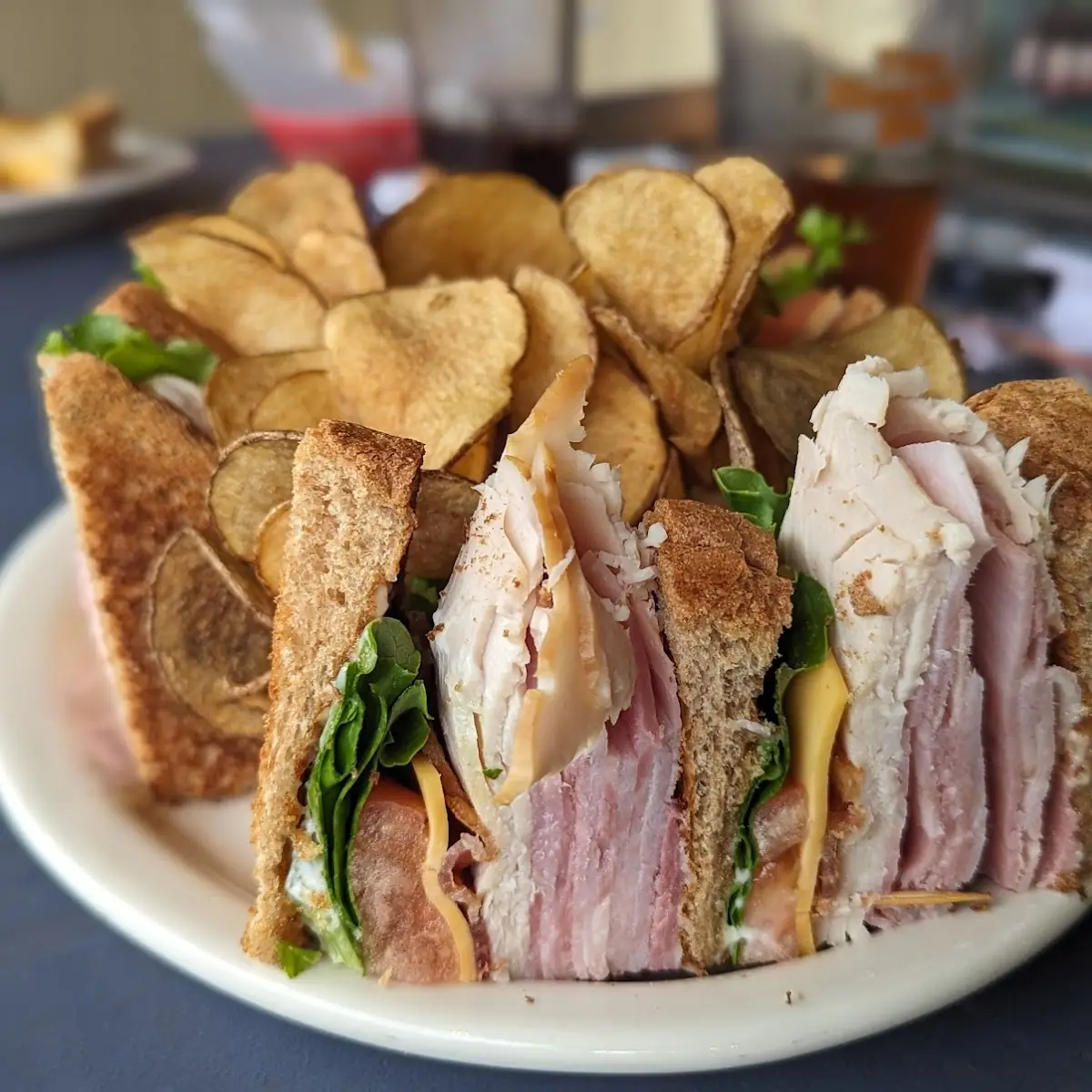 Club Sandwich with Chips