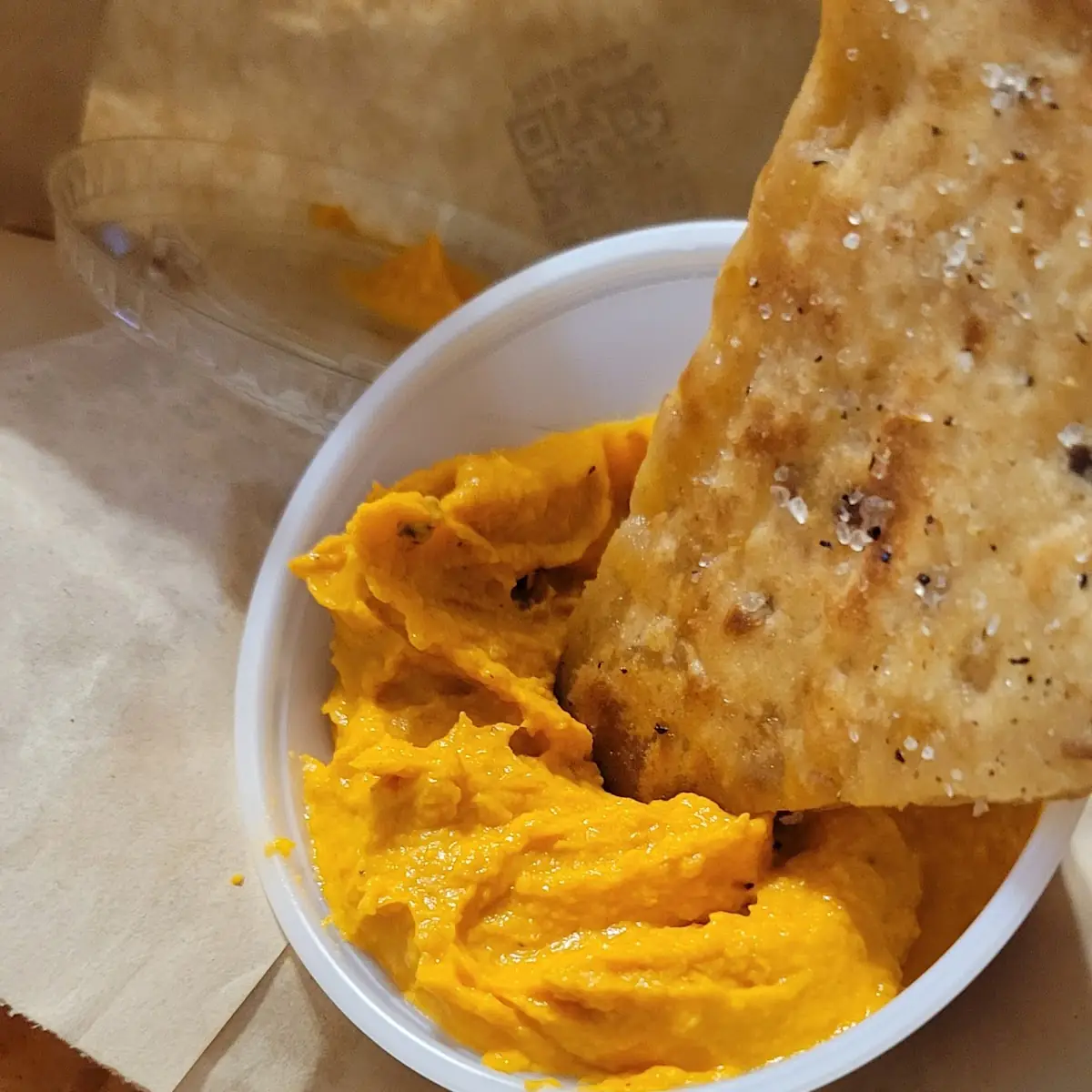 Pita Chips & Roasted Red Pepper Hummus