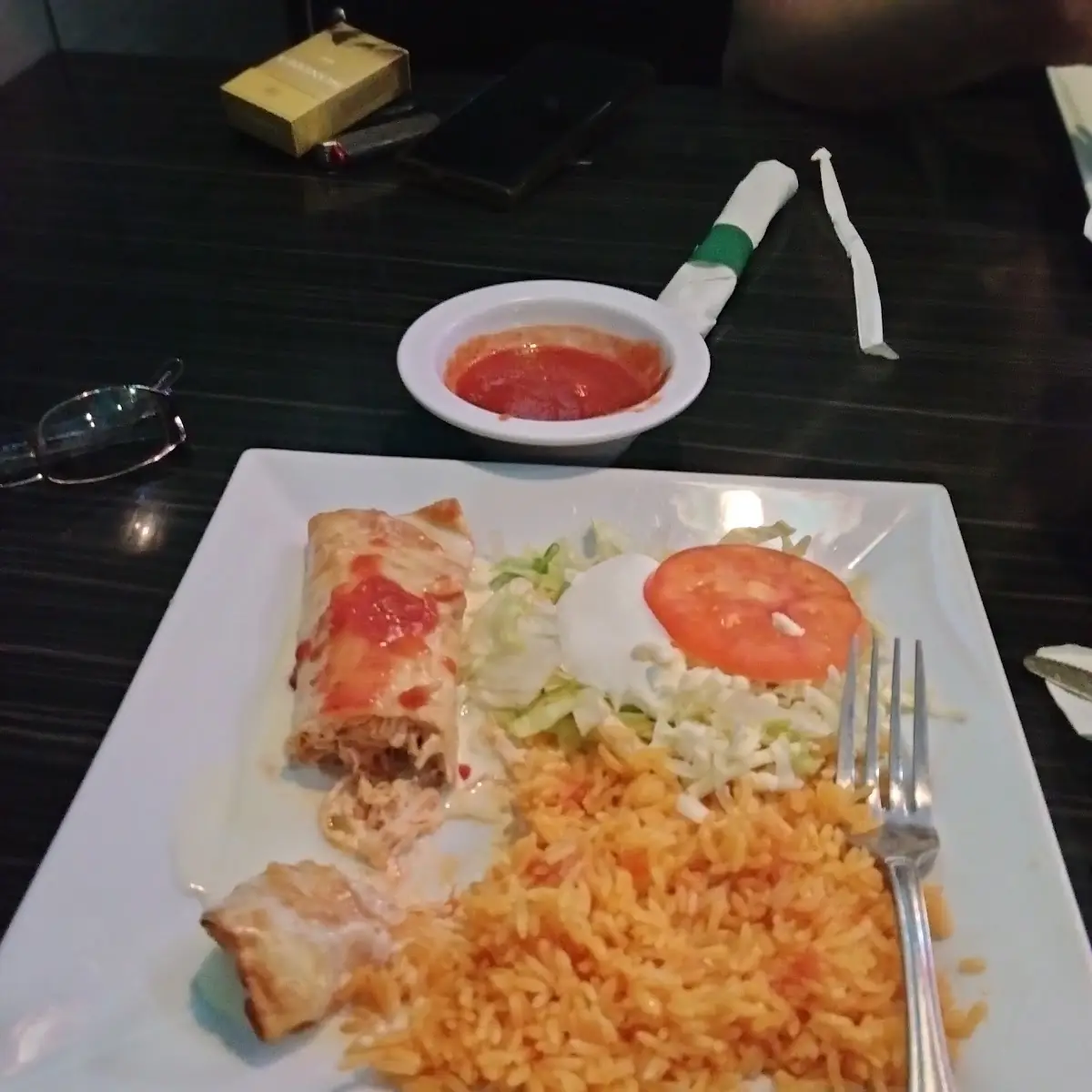 Chicken Chimichanga Lunch
