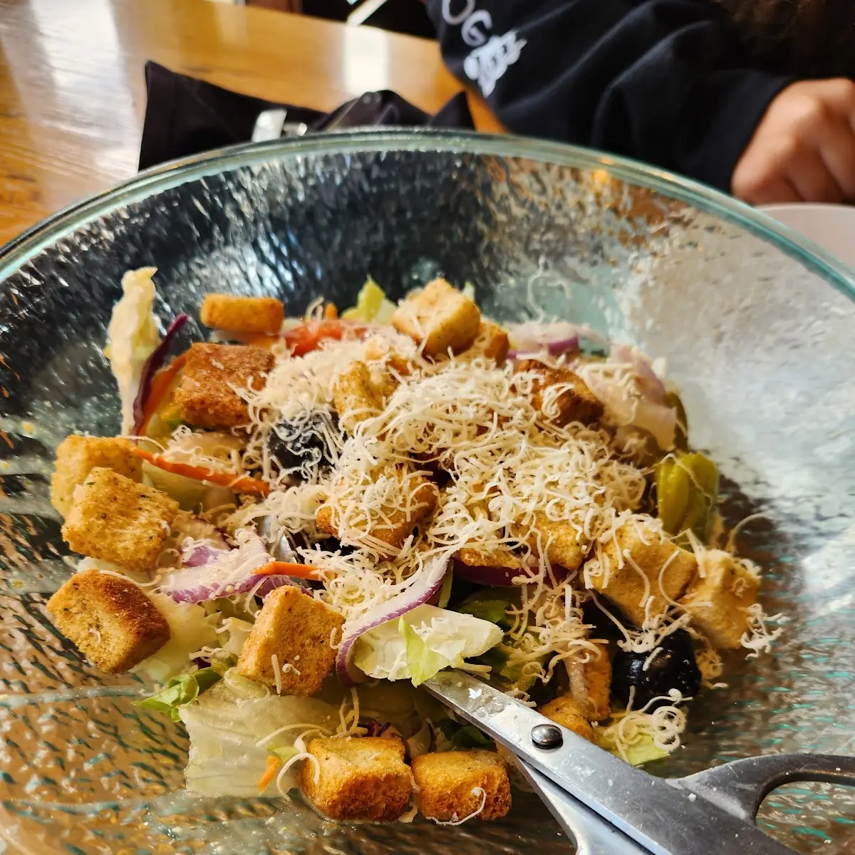 Soup Salad and Bread Sticks