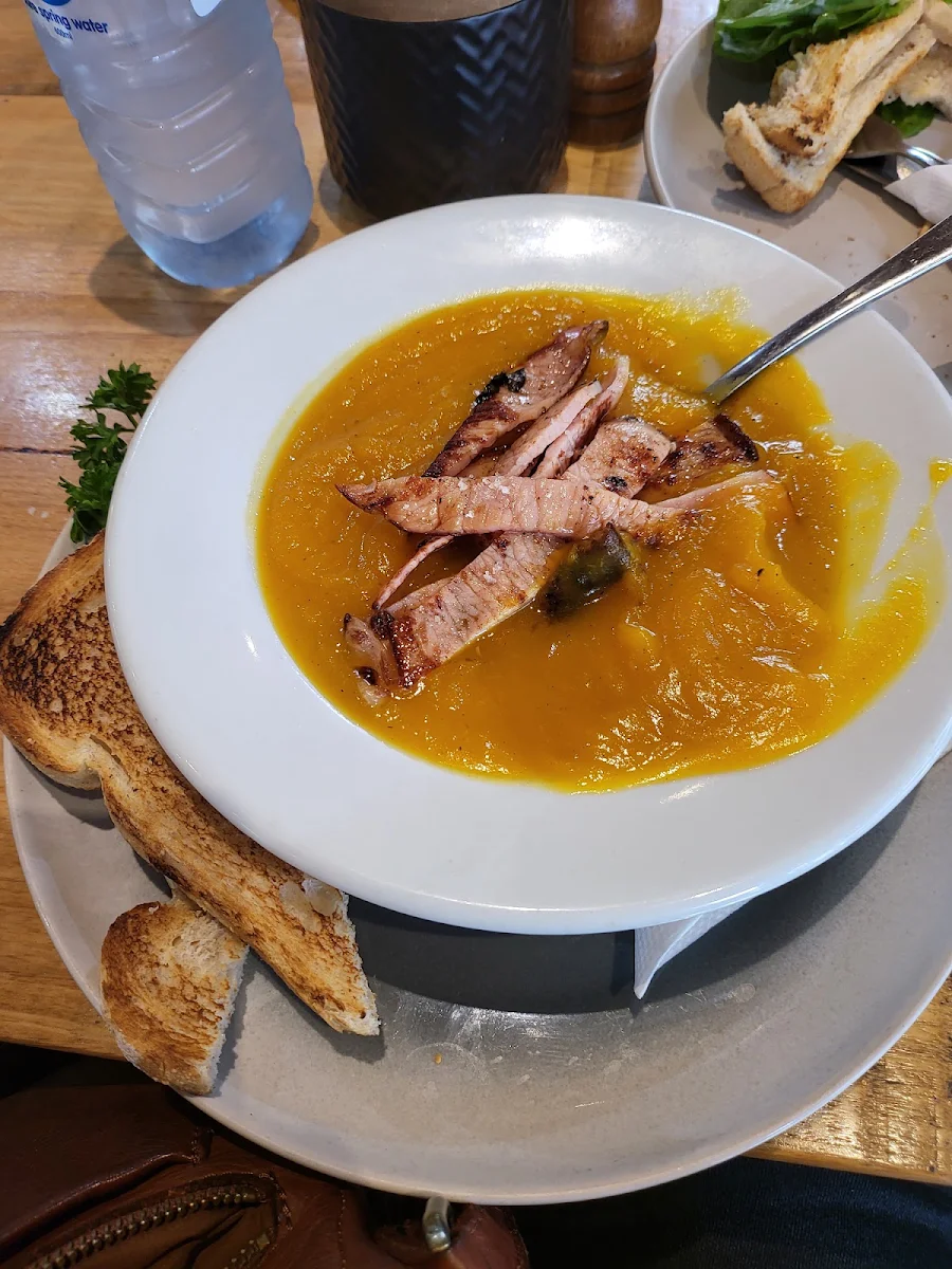 Pumpkin Soup with Bacon, The Green Olive
